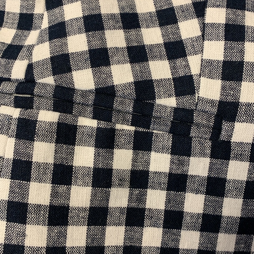 J Crew Re-Imagined Linen Blend One Button Buffalo Check Blazer - Picture 6 of 15